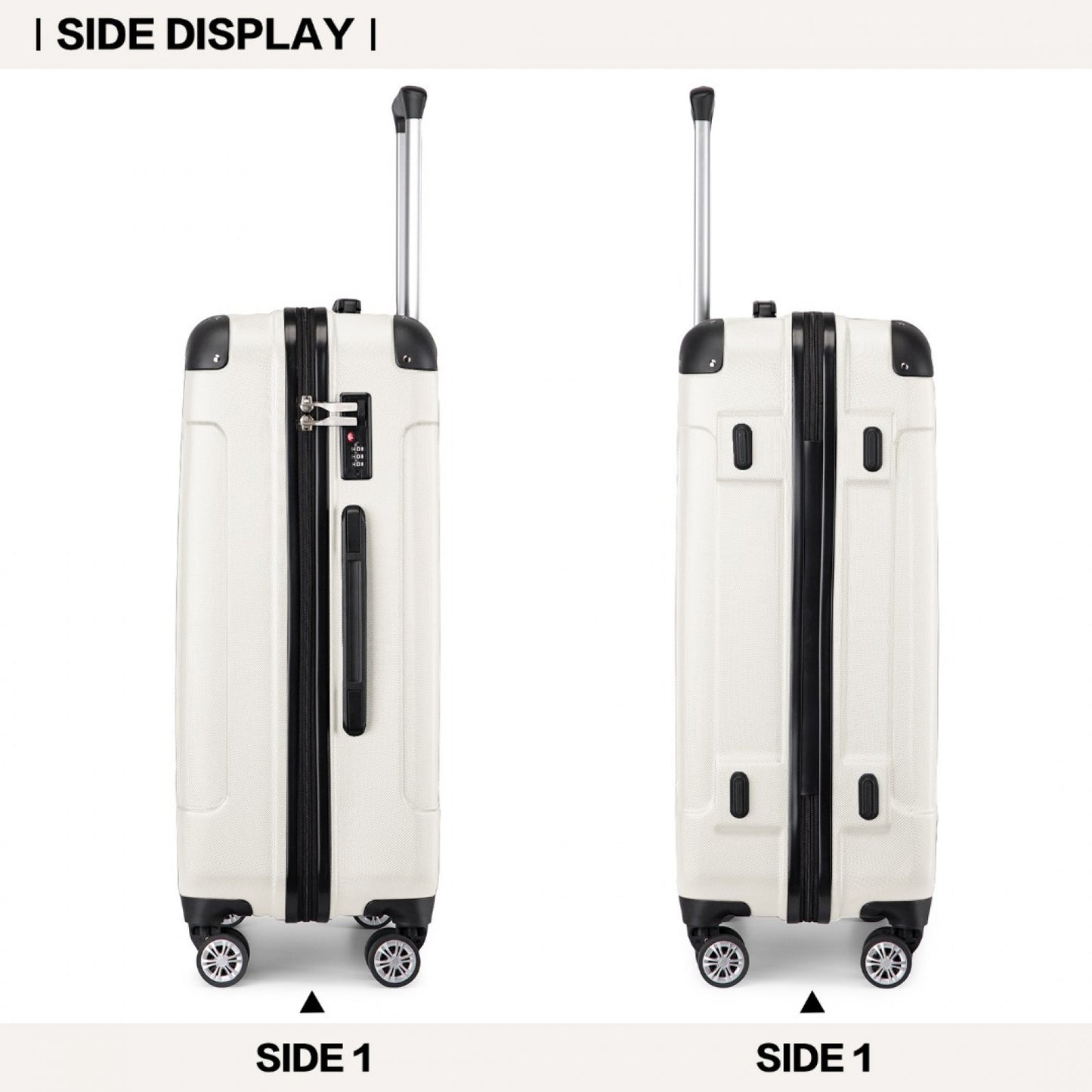 Kono beige luggage set view 2