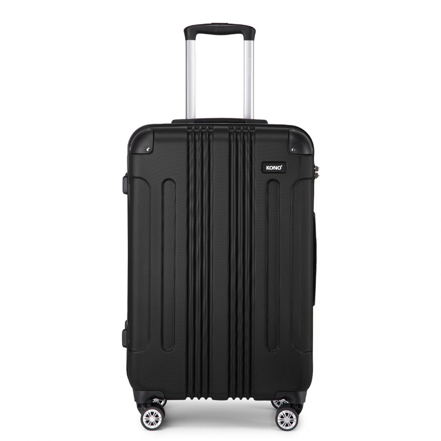 Kono ABS Lightweight Compact Hard Shell Cabin Suitcase Travel Luggage (K1777-1L) - Black