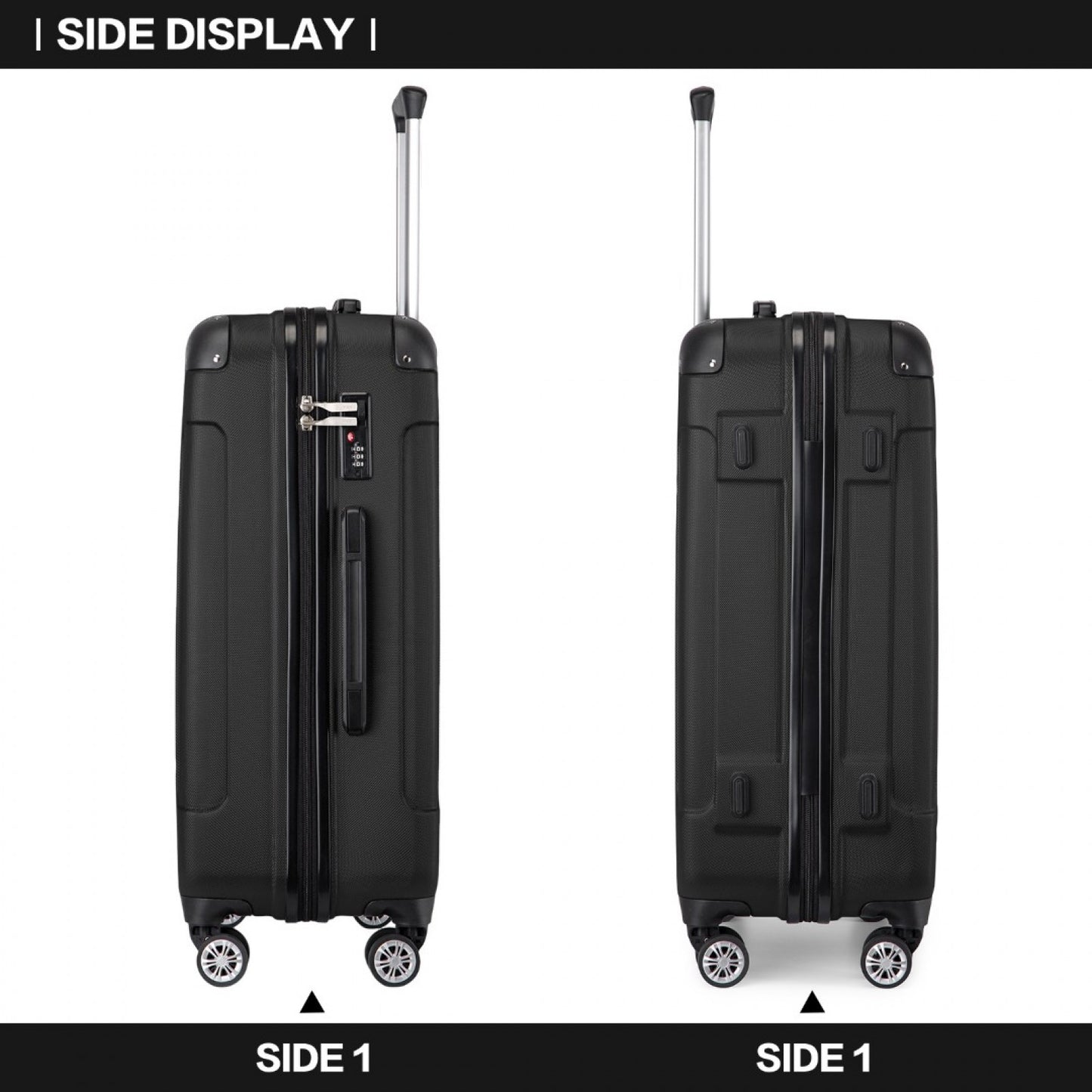 Kono black suitcase detail