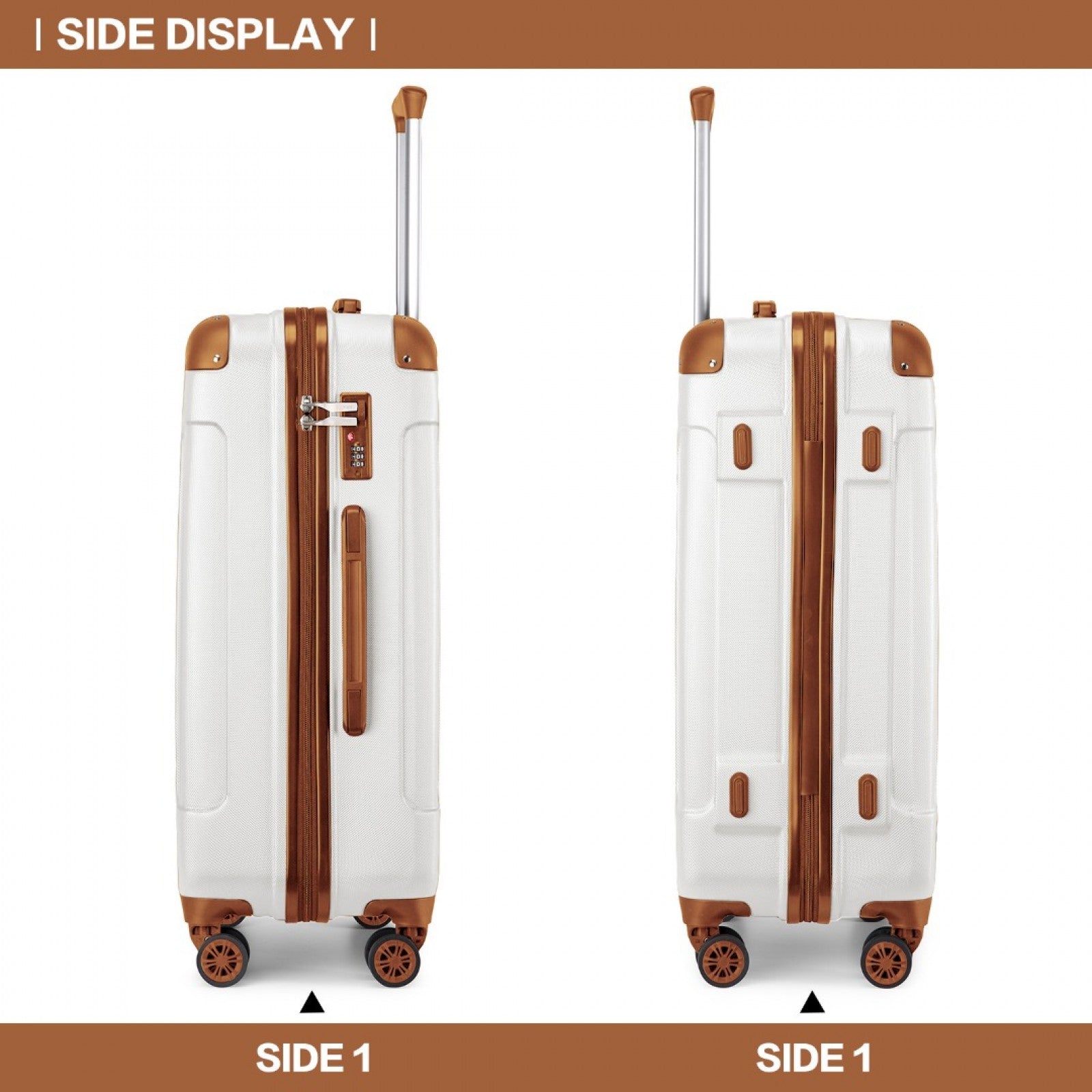 Kono cream suitcase detail