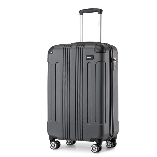 Kono ABS Lightweight Compact Hard Shell Cabin Suitcase Travel Luggage (K1777-1L) - Grey