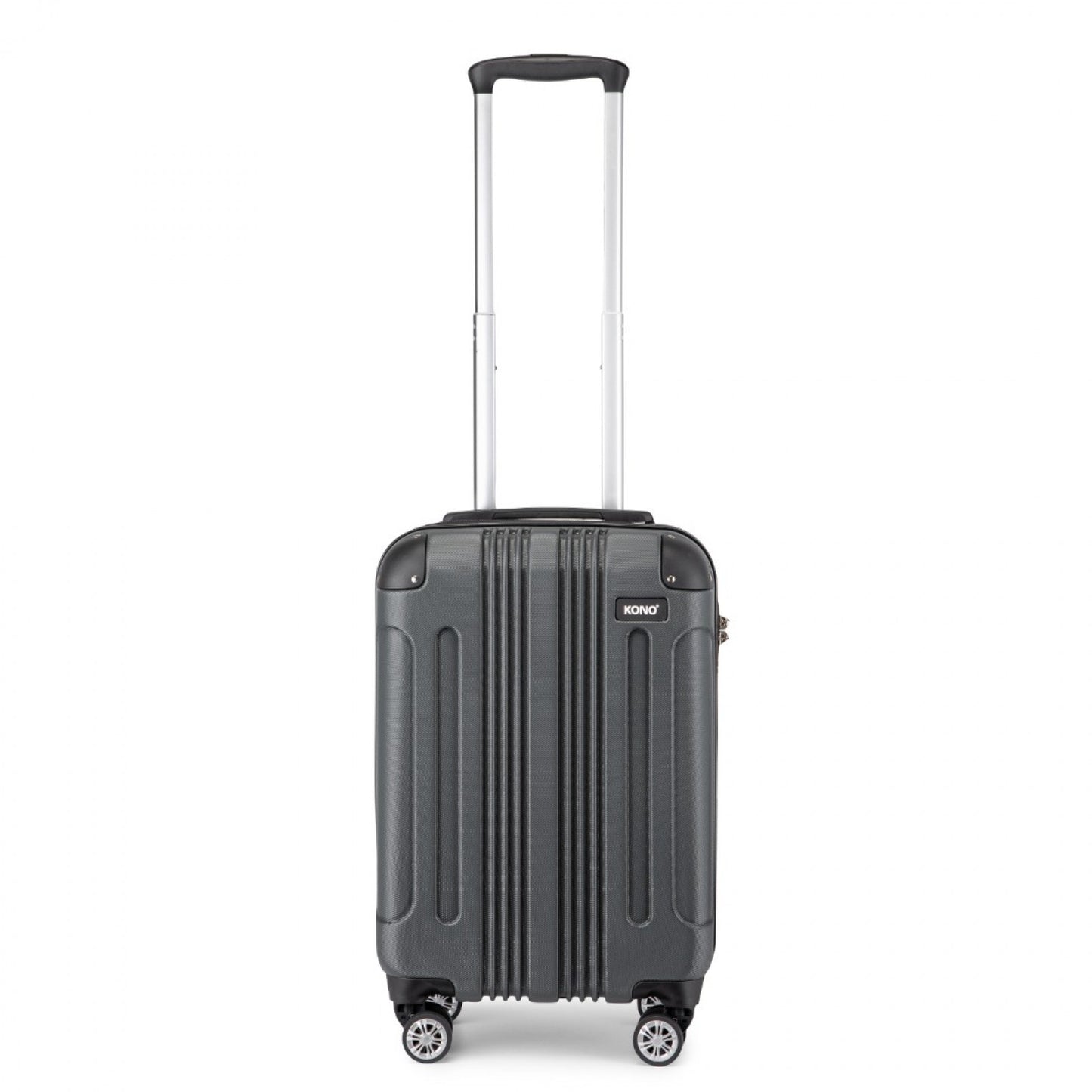 Kono ABS Lightweight Compact Hard Shell Cabin Suitcase Travel Luggage (K1777-1L) - Grey