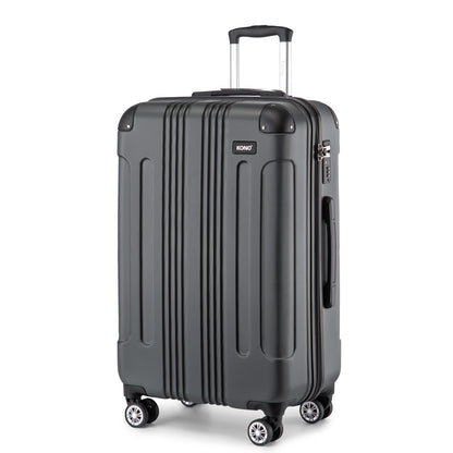 Kono ABS Lightweight Compact Hard Shell Cabin Suitcase Travel Luggage (K1777-1L) - Grey