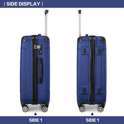 Navy luggage set view