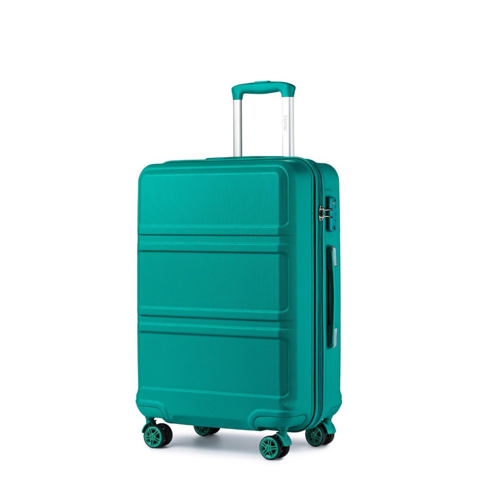 Kono teal 28 inch sculpted suitcase