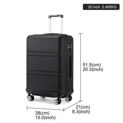Black cabin suitcase interior