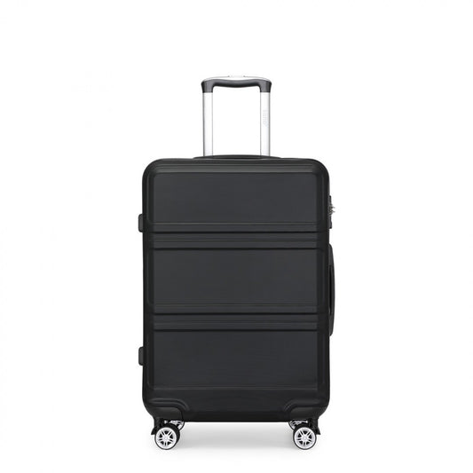Black sculpted suitcase view