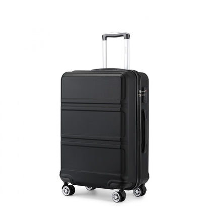 Kono black 20 inch sculpted cabin suitcase