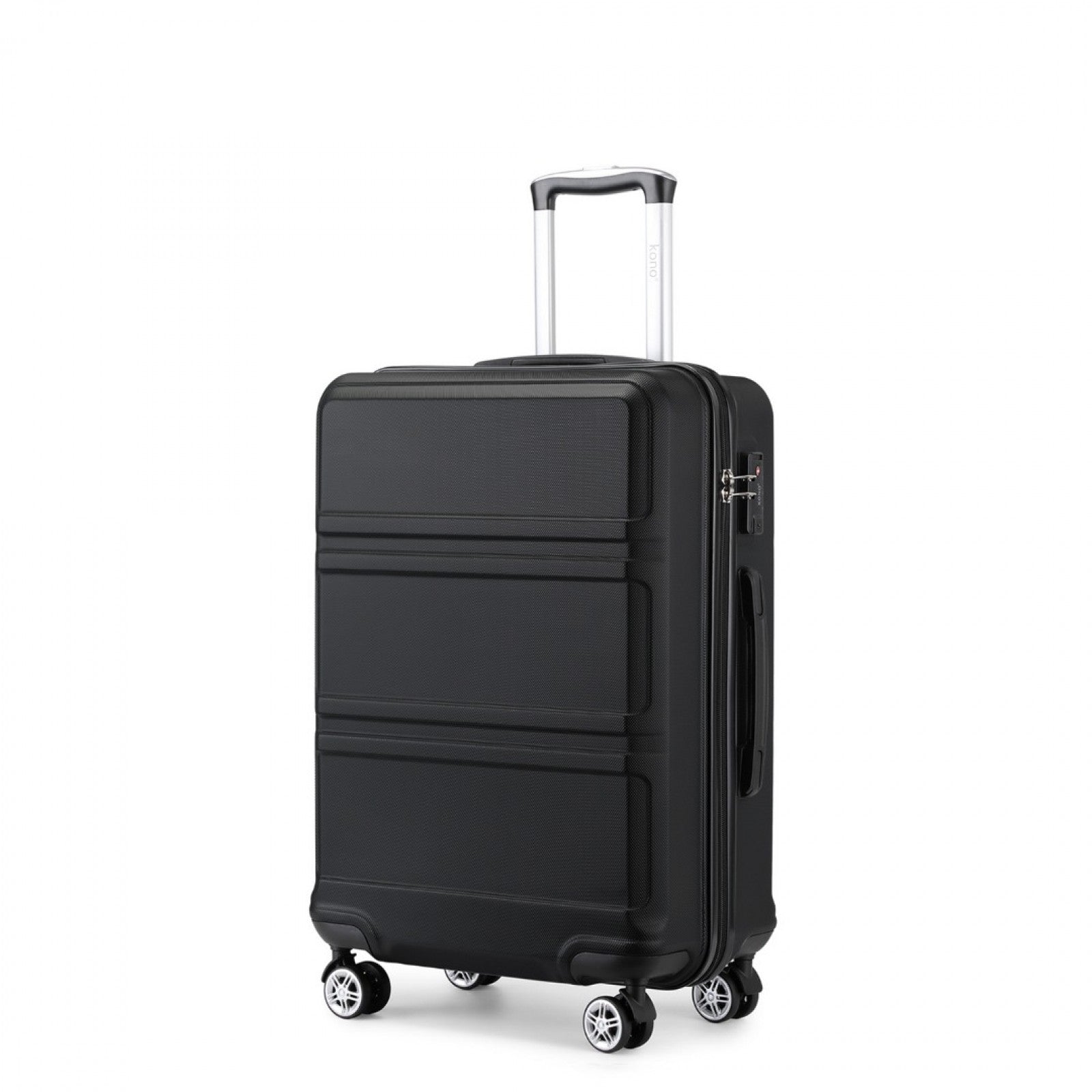 Kono black 24 inch sculpted suitcase