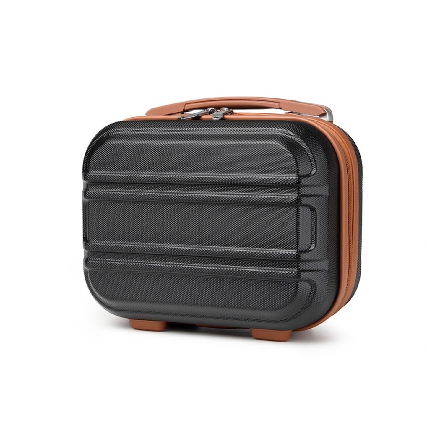 Kono Lightweight Hard Shell ABS Vanity Case (K1871-1L) - Black & Brown