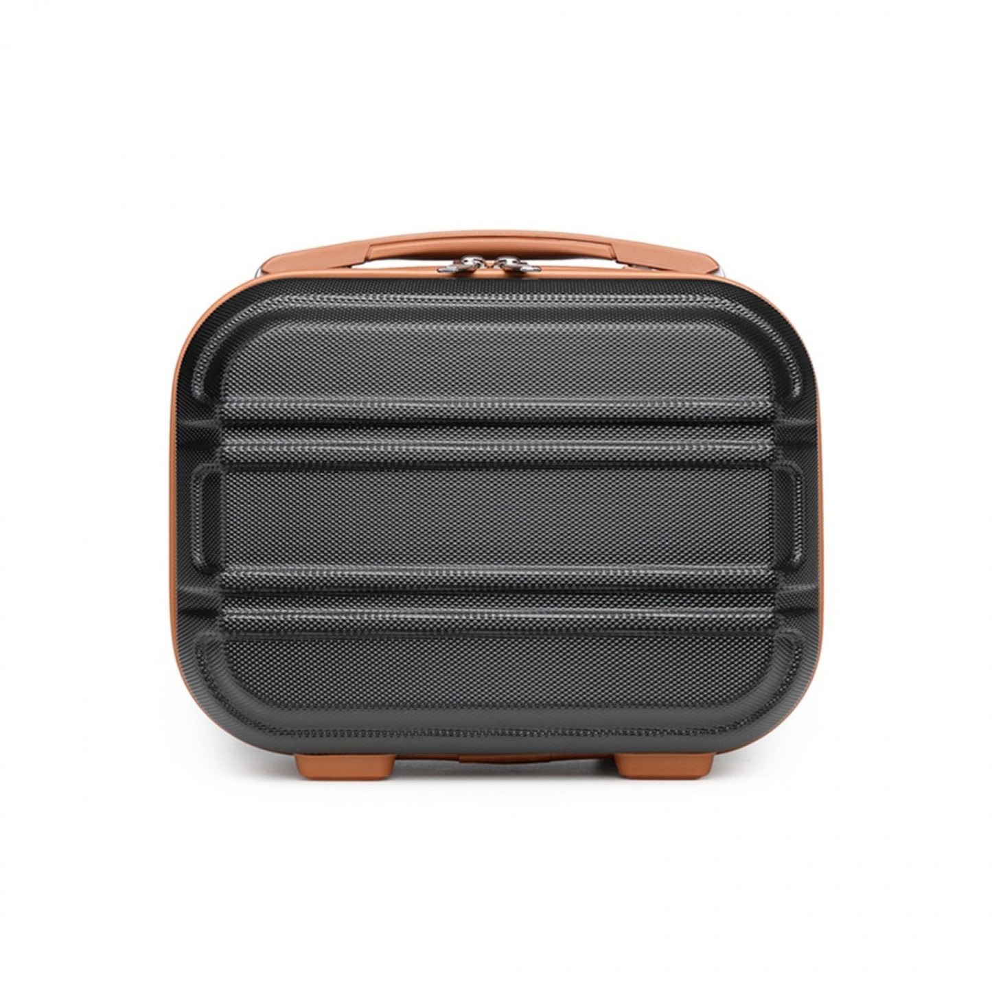 Black and brown vanity case view