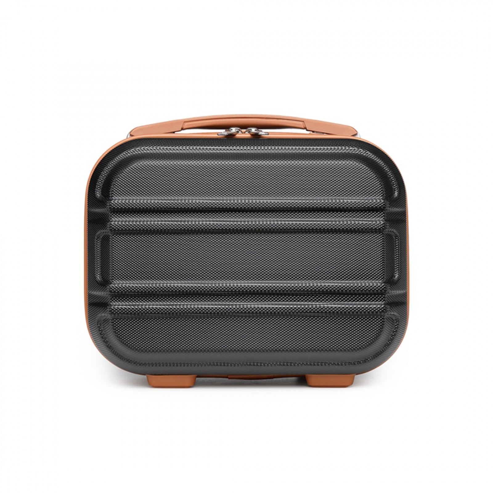 Black and brown vanity case view