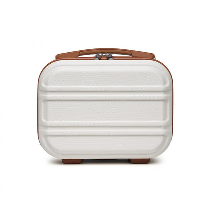 Kono Lightweight Hard Shell ABS Vanity Case (K1871-1L) - Cream