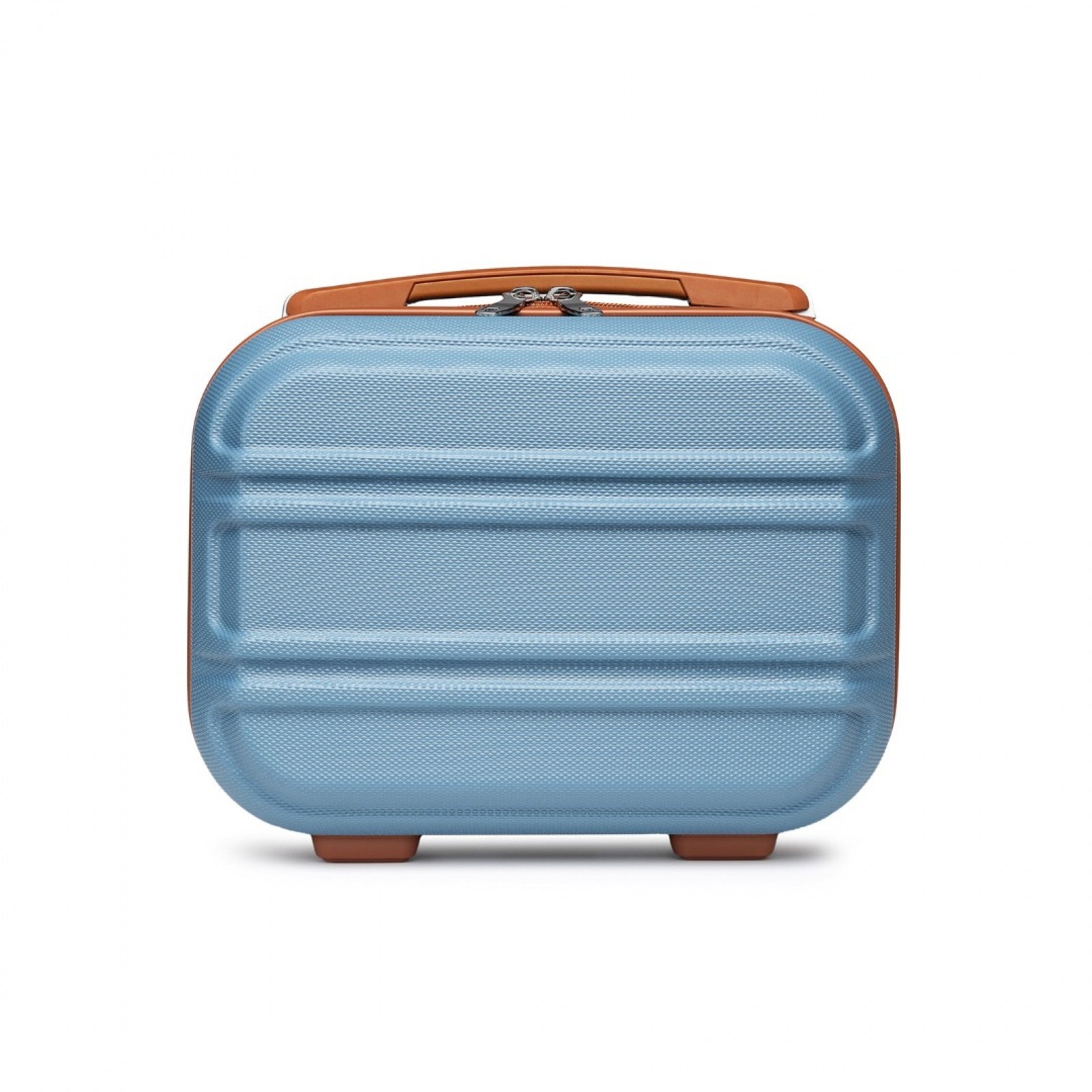 Kono Lightweight Hard Shell ABS Vanity Case (K1871-1L) - Grayish Blue & Brown