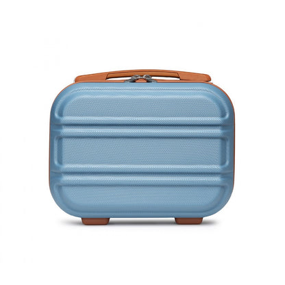 Kono Lightweight Hard Shell ABS Vanity Case (K1871-1L) - Grayish Blue & Brown