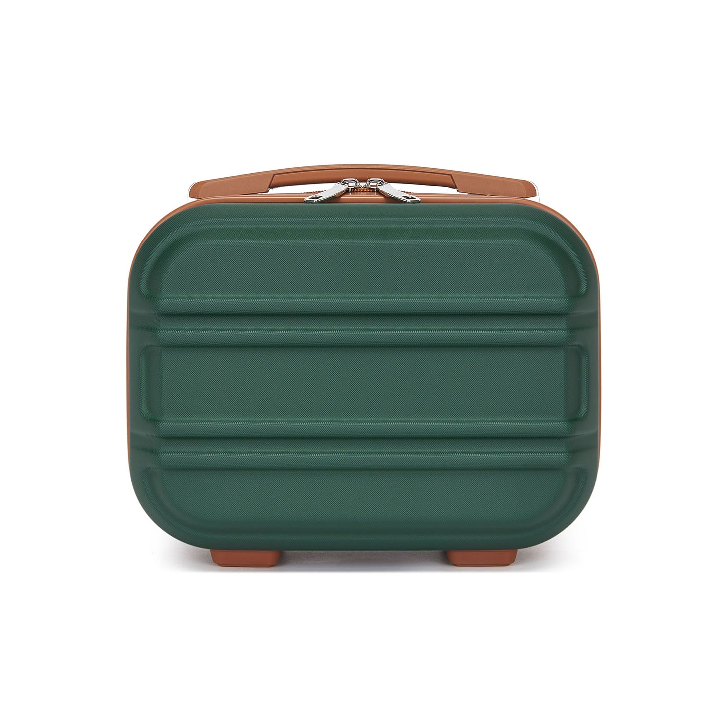 Kono Lightweight Hard Shell ABS Vanity Case (K1871-1L) - Green & Brown