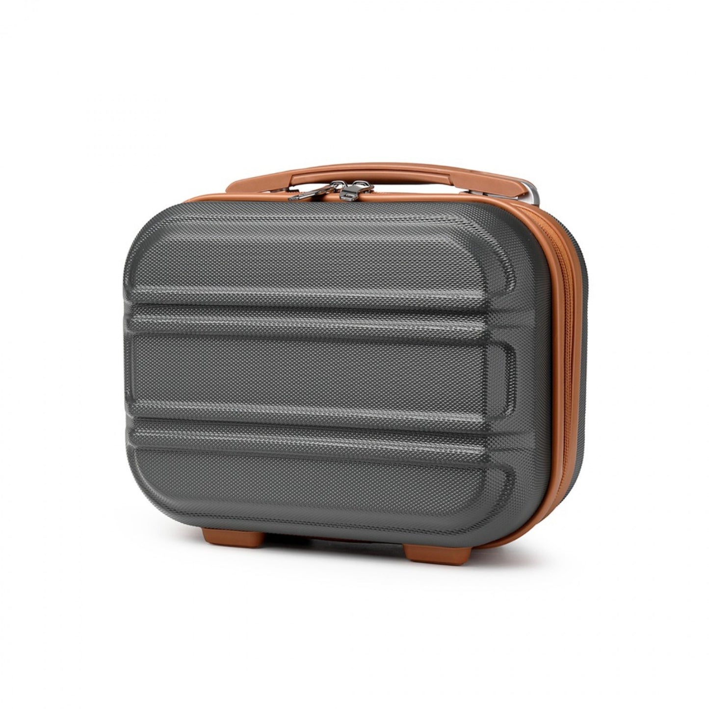 Kono Lightweight Hard Shell ABS Vanity Case (K1871-1L) - Grey & Brown