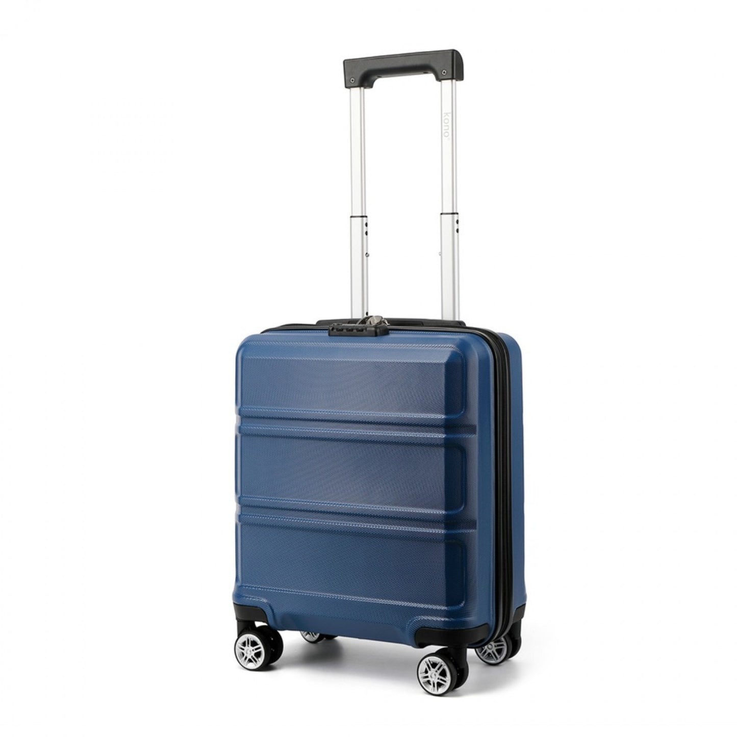 Kono ABS Sculpted Horizontal Design Cabin Luggage (K1871-1L) - Navy