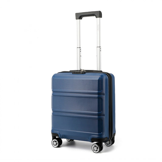 Kono ABS Sculpted Horizontal Design Cabin Luggage (K1871-1L) - Navy