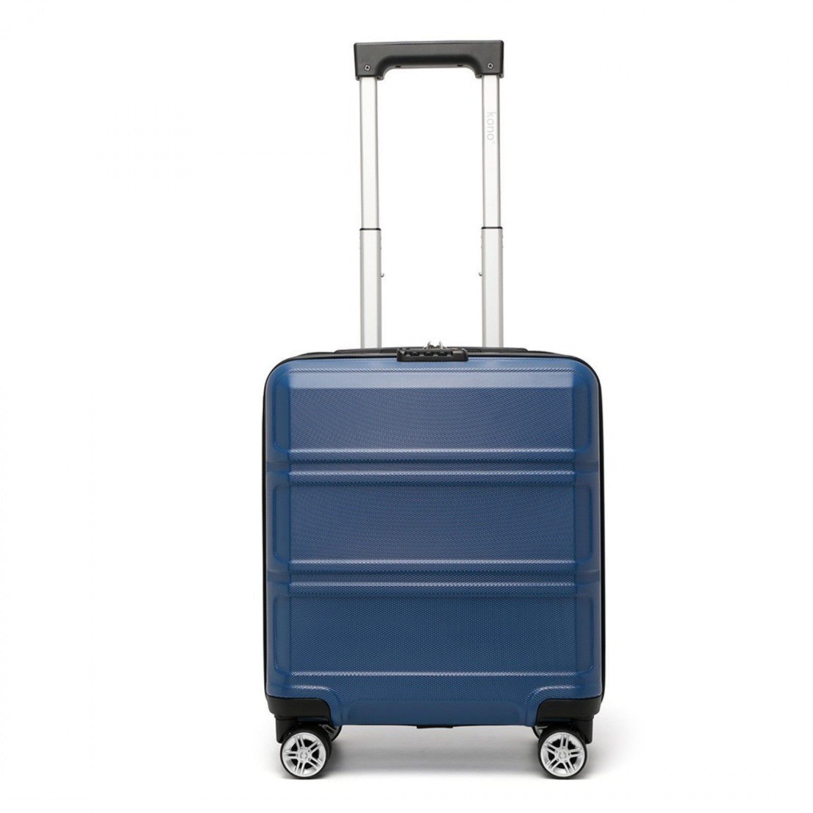 Kono ABS Sculpted Horizontal Design Cabin Luggage (K1871-1L) - Navy