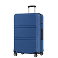 Extra Large Hard Shell Suitcase with Sculpted Horizontal Design & Telescopic Handle – Navy