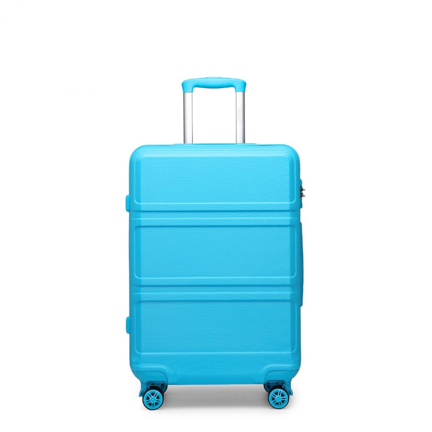 Kono ABS Sculpted Horizontal Design Cabin Luggage (K1871-1L) - Blue