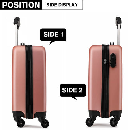 Kono ABS Hard Shell Luggage 4 Wheel Spinner Suitcase (K1872L) - Nude