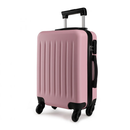 Kono ABS Hard Shell Luggage 4 Wheel Spinner Suitcase (K1872L) - Pink