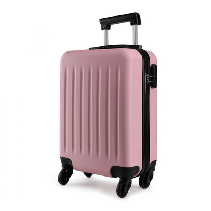 Kono ABS Hard Shell Luggage 4 Wheel Spinner Suitcase (K1872L) - Pink