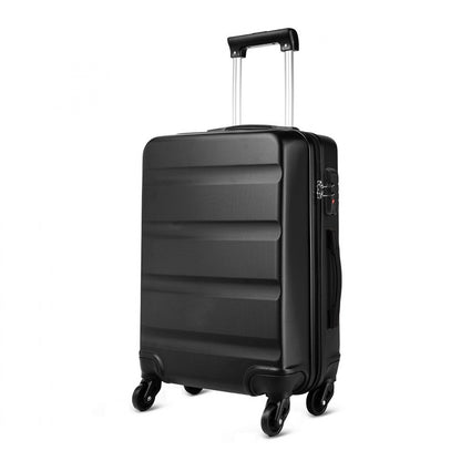 Kono Horizontal Design ABS Hard Shell Suitcase With TSA Lock (K1991-1L) - Black