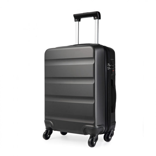 Kono Horizontal Design ABS Hard Shell Suitcase With TSA Lock (K1991-1L) - Grey