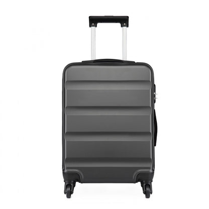 Kono Horizontal Design ABS Hard Shell Suitcase With TSA Lock (K1991-1L) - Grey
