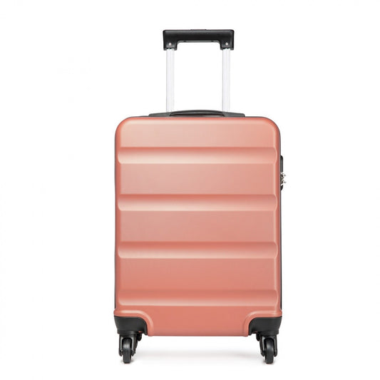 Kono Horizontal Design ABS Hard Shell Suitcase With TSA Lock (K1991-1L) - Nude