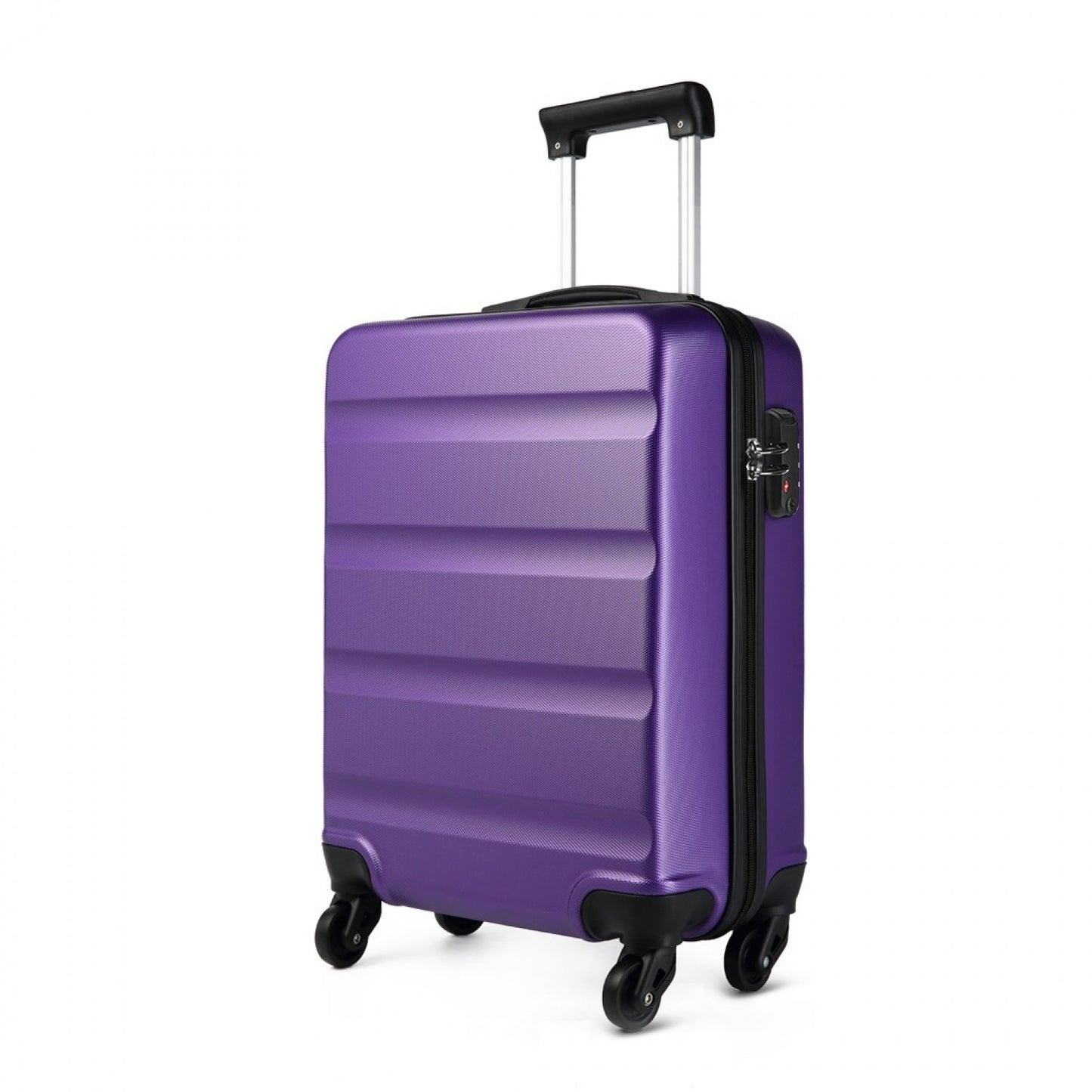 Kono Horizontal Design ABS Hard Shell Suitcase With TSA Lock (K1991-1L) - Purple