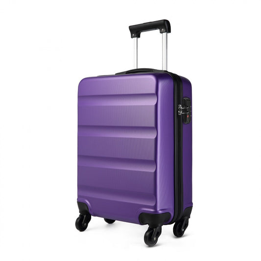 Kono Horizontal Design ABS Hard Shell Suitcase With TSA Lock (K1991-1L) - Purple