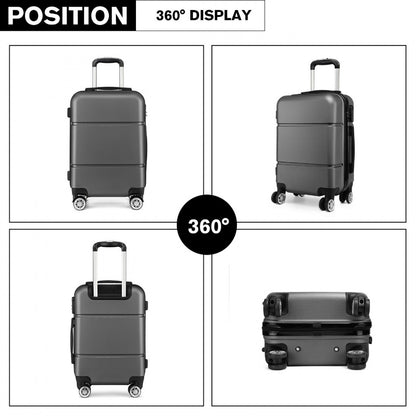 Kono Hard Shell ABS Suitcase (K1995L) - Grey