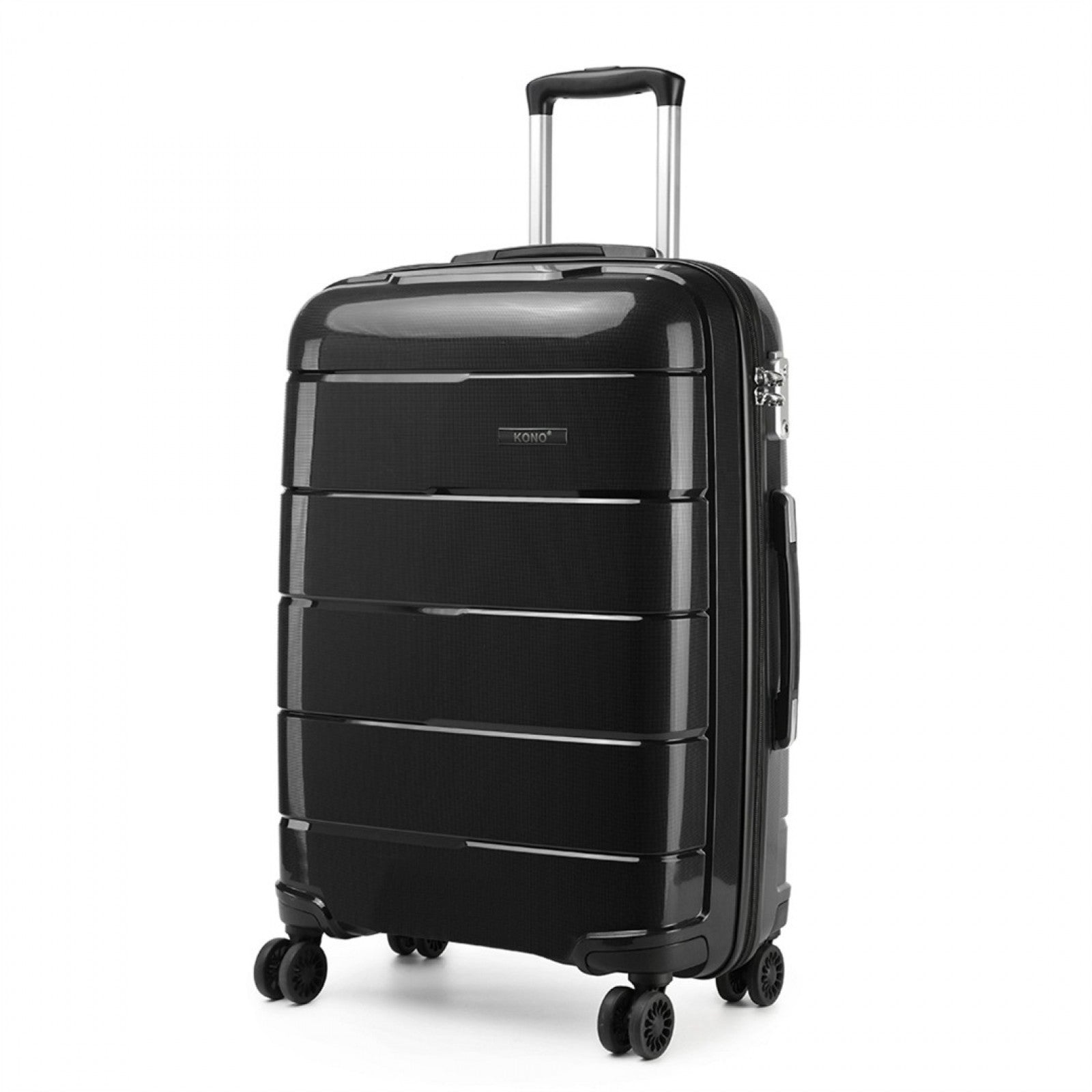 Kono Hard Shell PP Suitcase (K1997L) - Black
