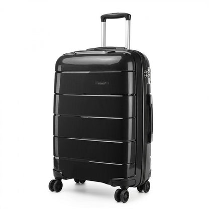 Kono Hard Shell PP Suitcase (K1997L) - Black