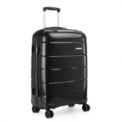 Kono Hard Shell PP Suitcase (K1997L) - Black