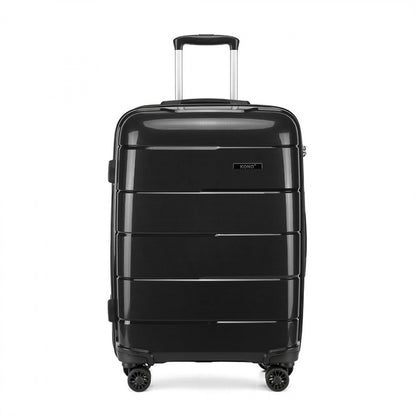 Kono Hard Shell PP Suitcase (K1997L) - Black