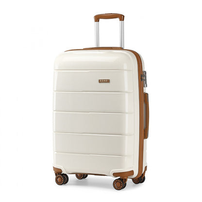 Kono Hard Shell PP Suitcase (K1997L) - Cream