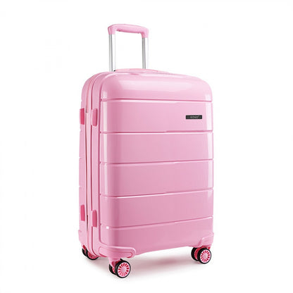 Kono Hard Shell PP Suitcase (K1997L) - Pink