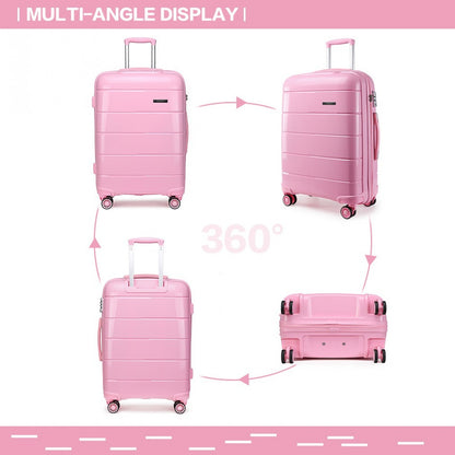 Kono Hard Shell PP Suitcase (K1997L) - Pink