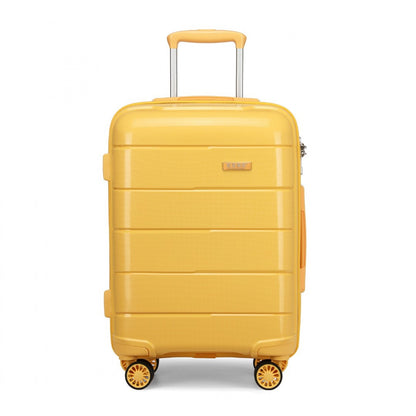 Kono Hard Shell PP Suitcase (K1997L) - Yellow