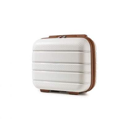 Kono Multi Texture Hard Shell PP Vanity Case Classic Collection (K2091L) - Cream