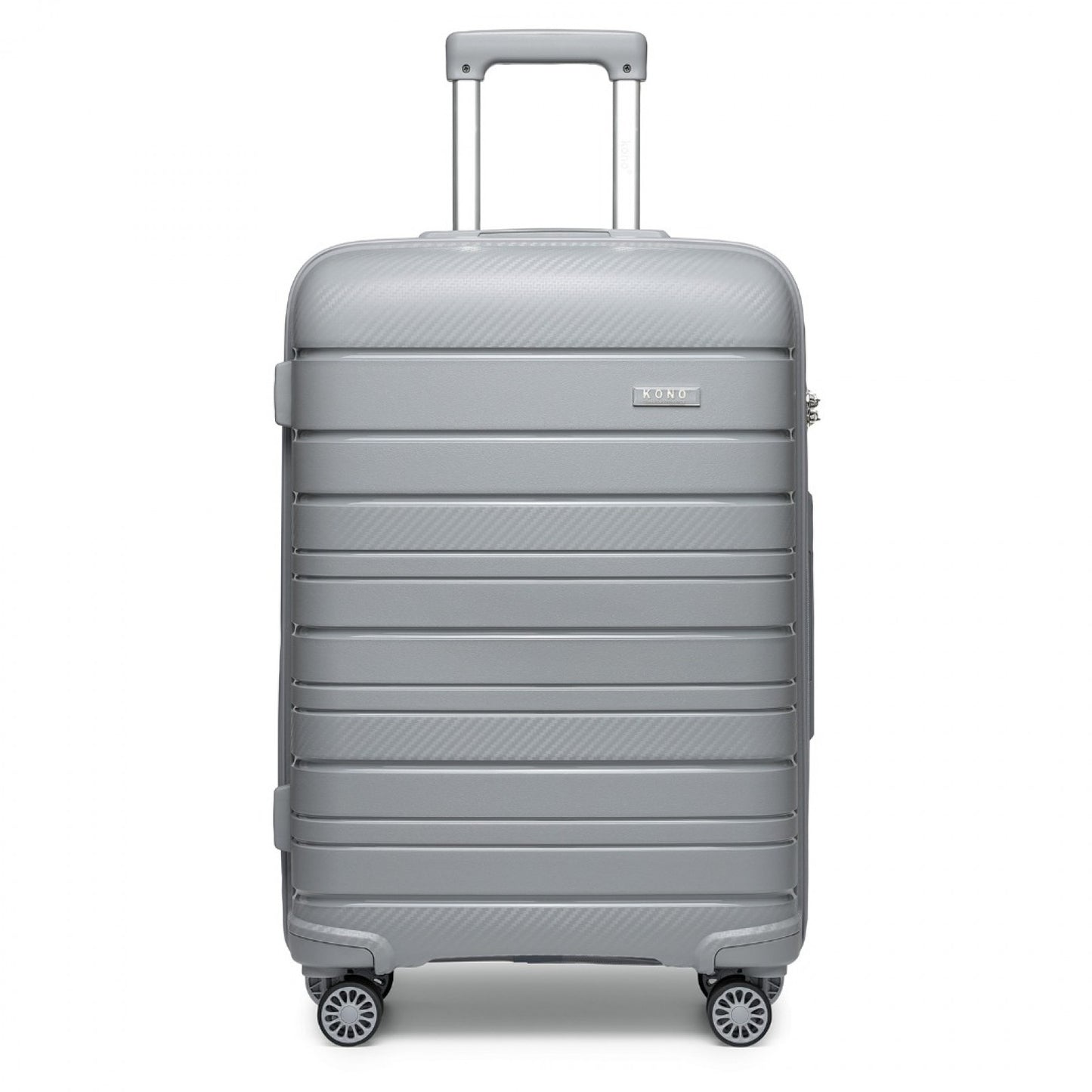Kono Multi Texture Hard Shell PP Suitcase Classic Collection (K2091L) - Grey