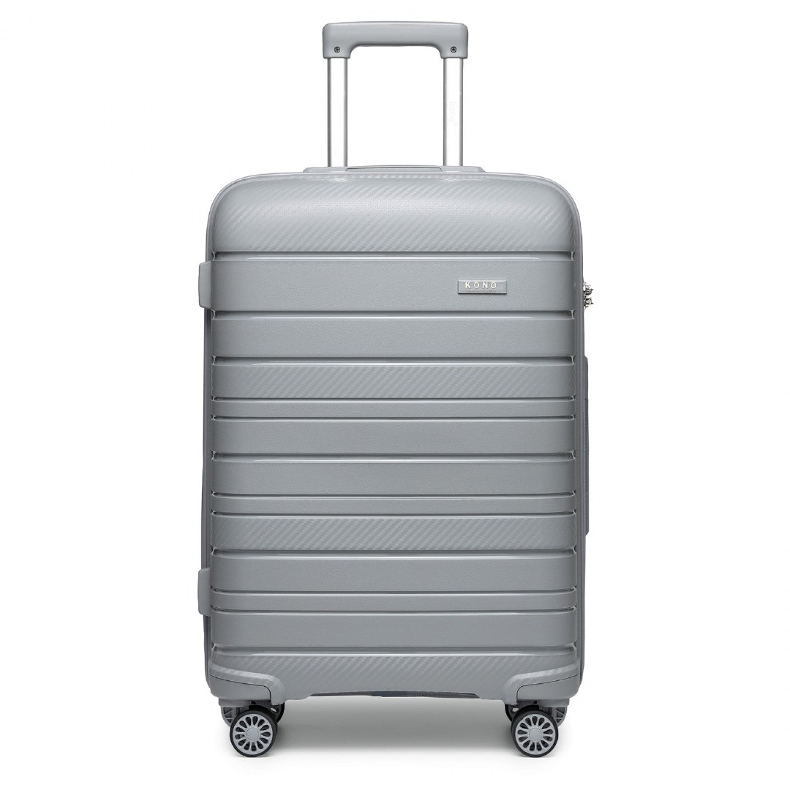 Kono Multi Texture Hard Shell PP Suitcase Classic Collection (K2091L) - Grey