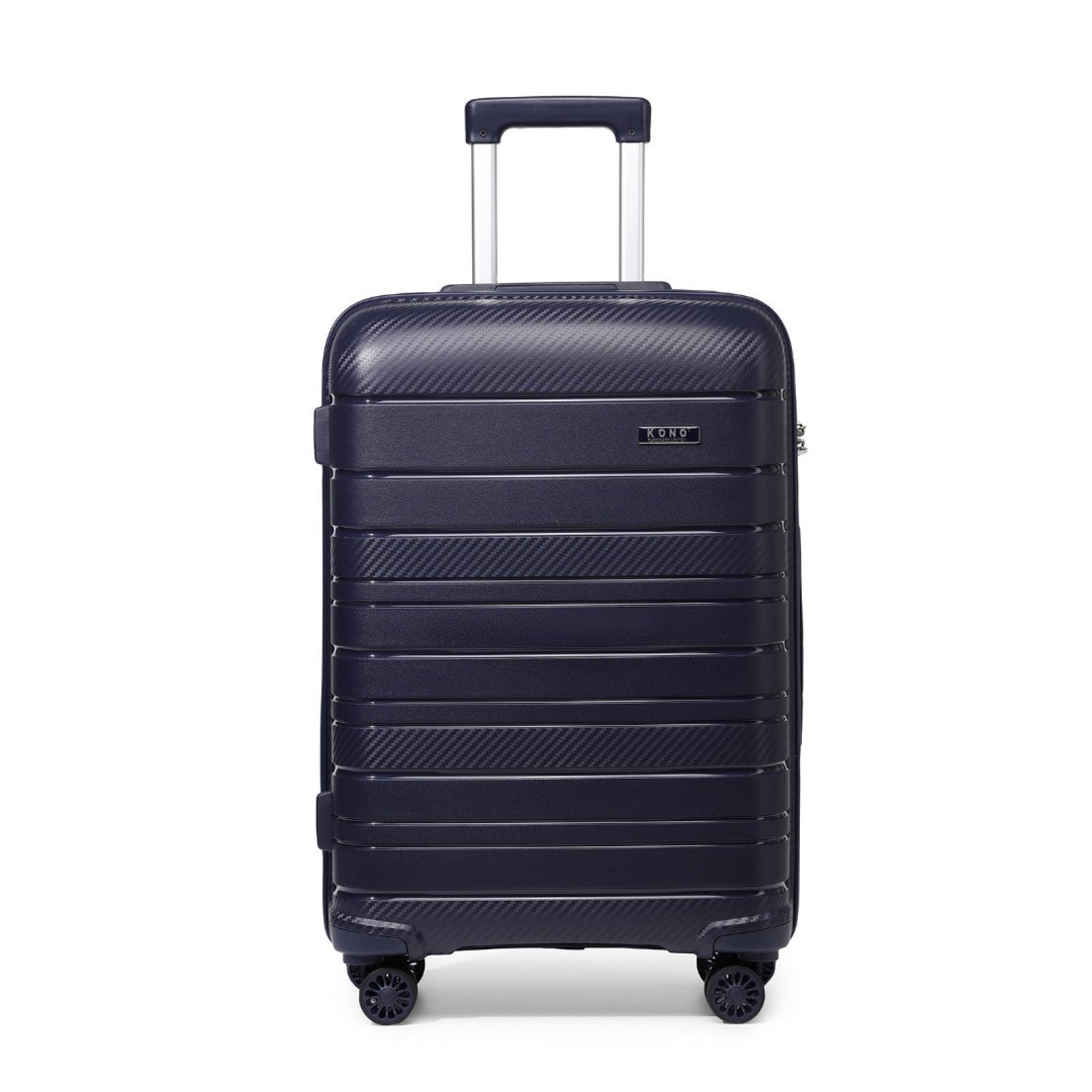 Kono Multi Texture Hard Shell PP Suitcase Classic Collection (K2091L) - Navy