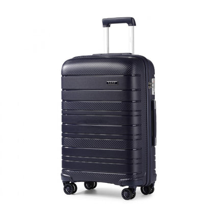 Kono Multi Texture Hard Shell PP Suitcase Classic Collection (K2091L) - Navy