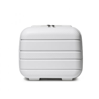 Kono Multi Texture Hard Shell PP Vanity Case Classic Collection (K2091L) - White
